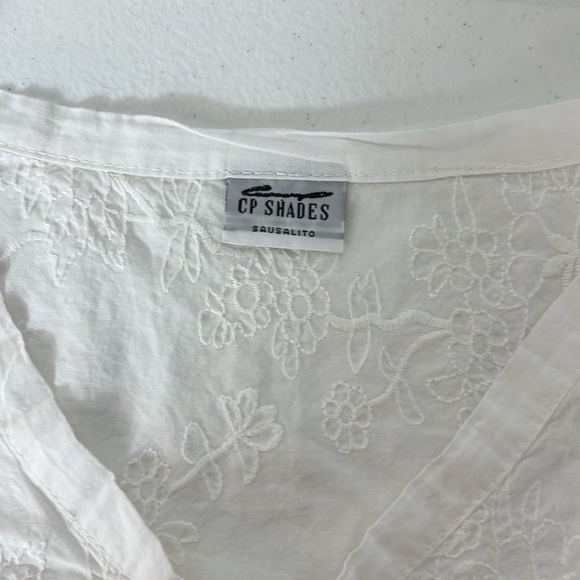 CP Shades Sz M Vintage White Embroidered Top/Tunic - Picture 3 of 9